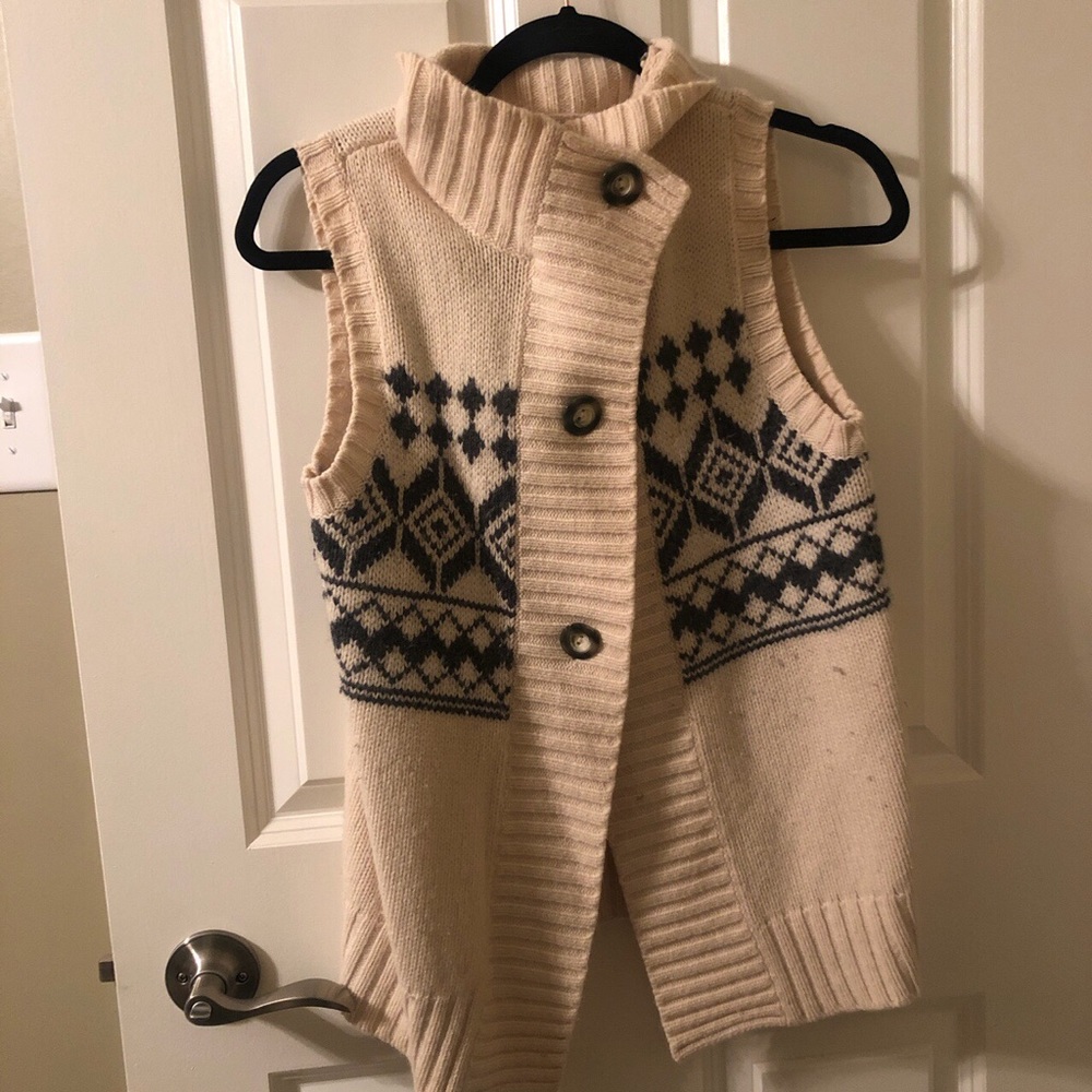 Cowl Neck Banana Republic Wool Vest